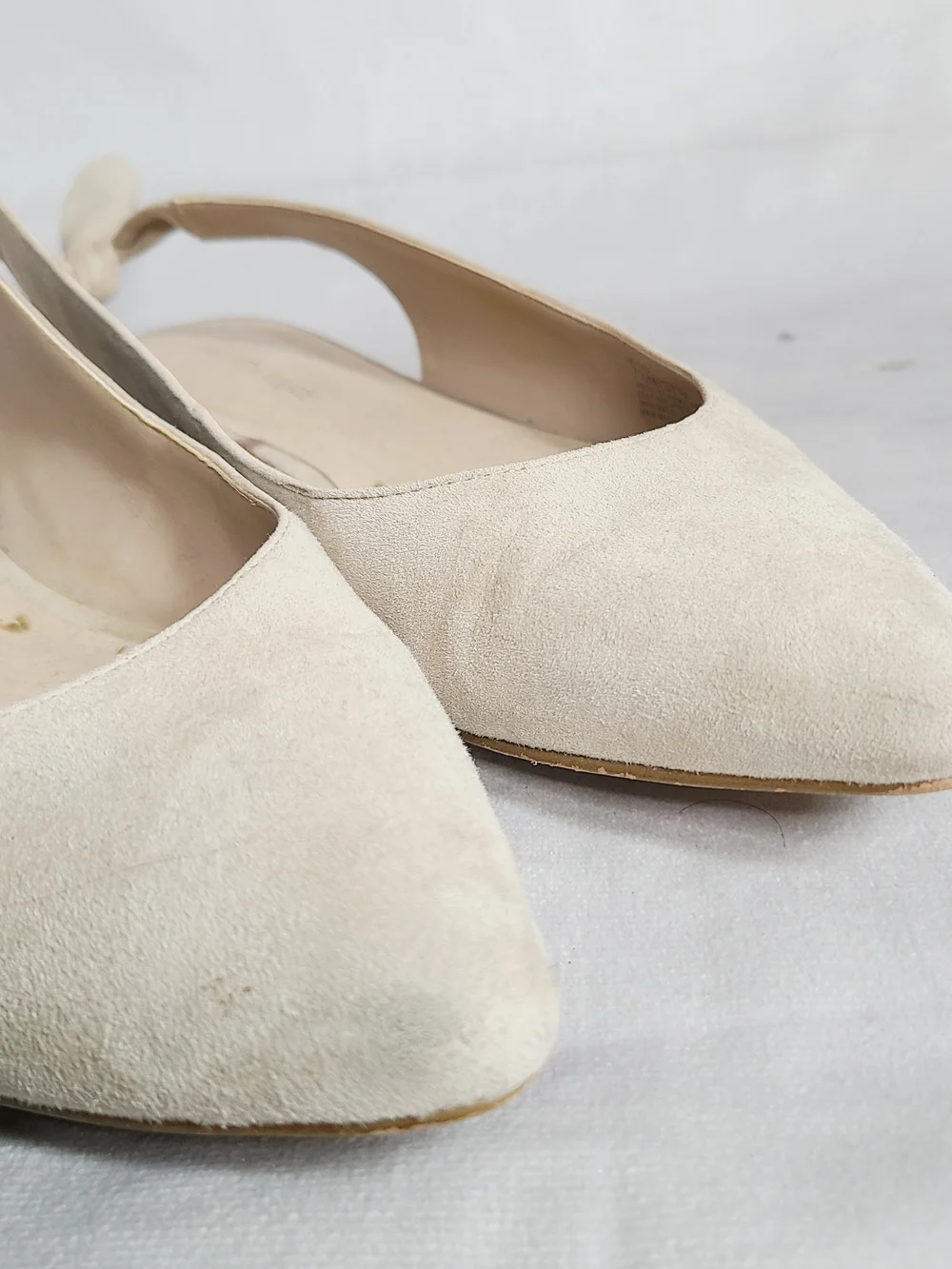 Saks Fifth Ave Women's Slingback Pointed Toe Flats in Ivory